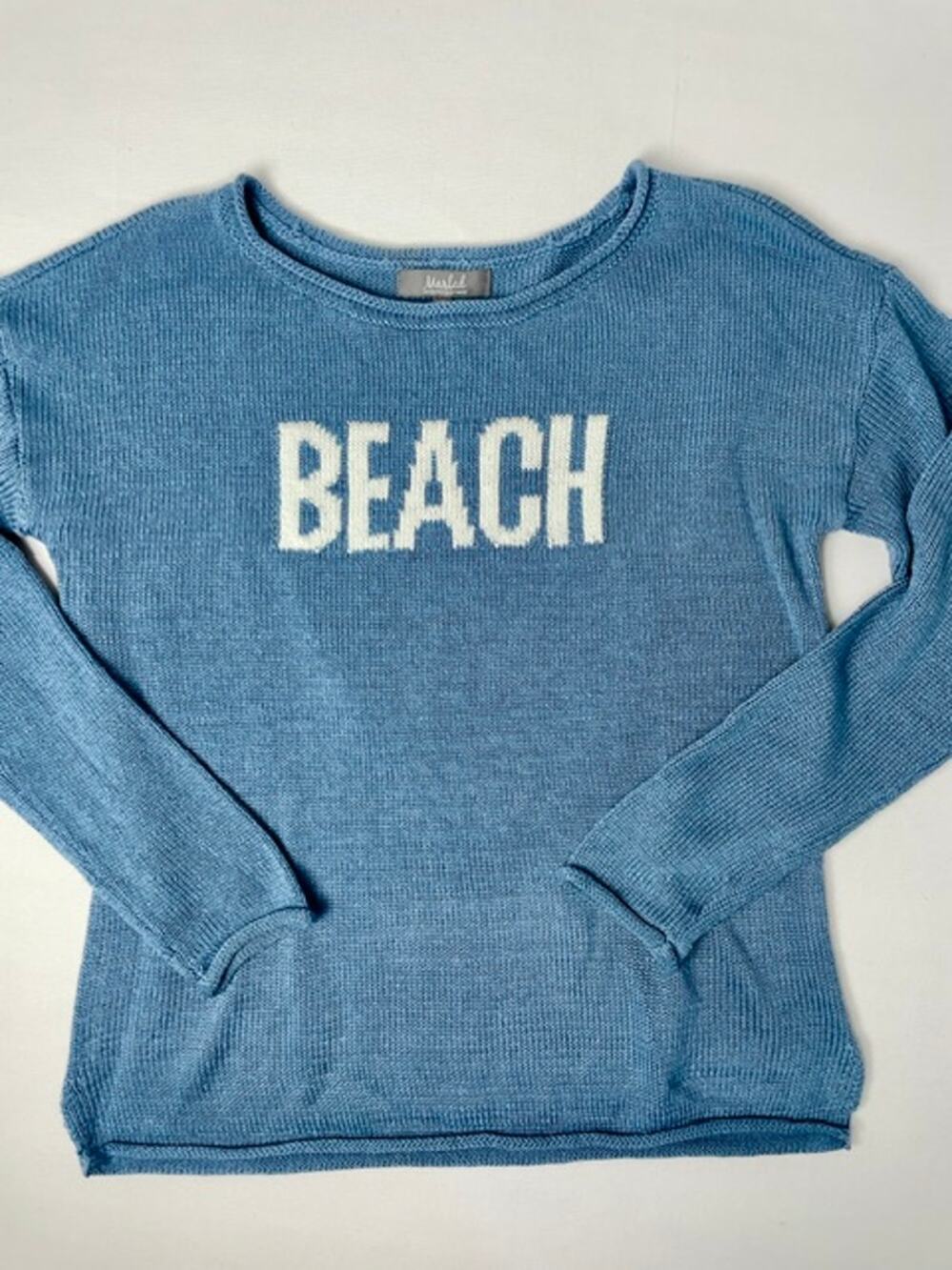 Marled Beach Lightweight Sweater Blue Medium coastal beachcore vacation nautical